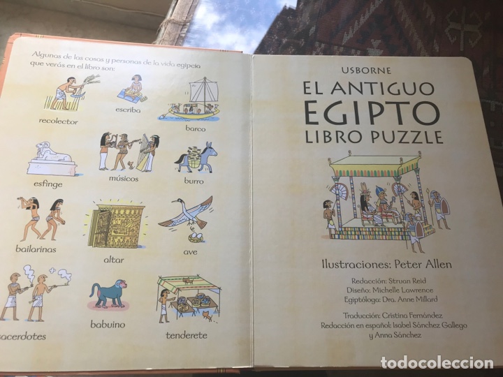 Libros de segunda mano: El antiguo Egipto. Libro puzzle. Usborne. Como Nuevo - Foto 4