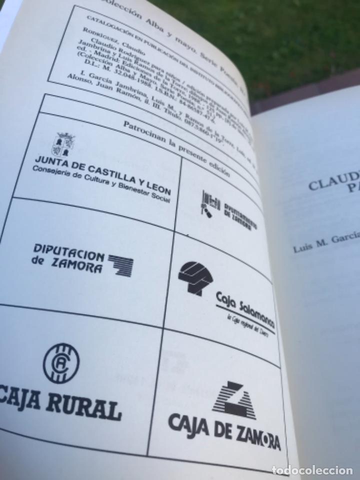 Libros de segunda mano: Claudio Rodriguez, para ni&ntilde;os, 1988 - Foto 3