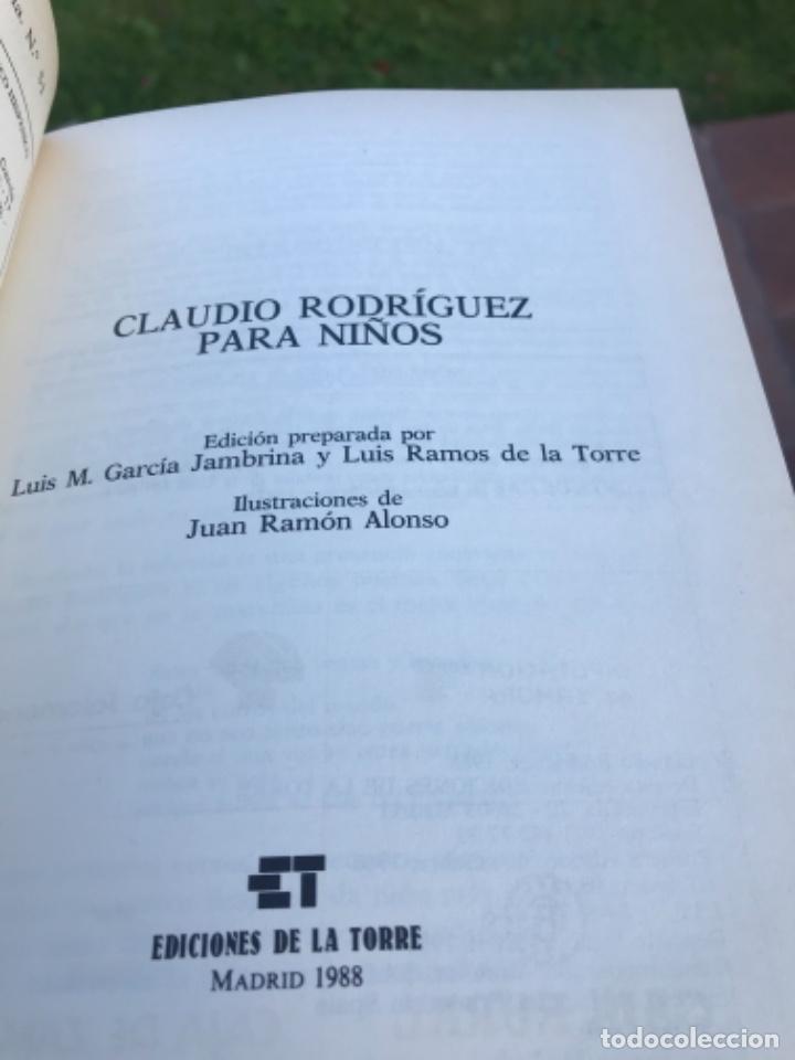 Libros de segunda mano: Claudio Rodriguez, para ni&ntilde;os, 1988 - Foto 4