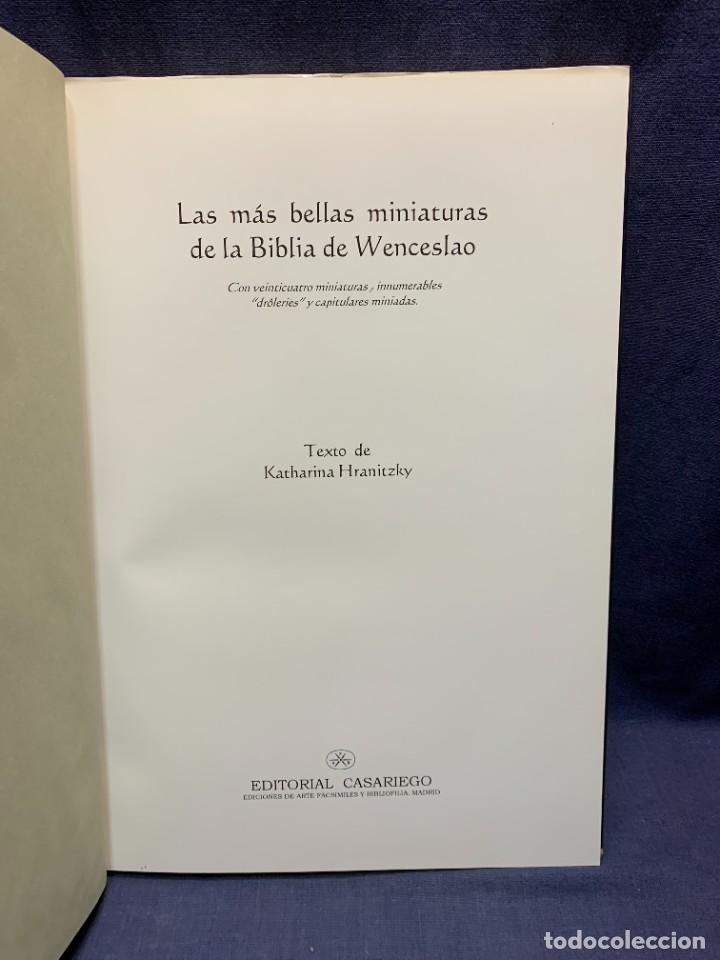 Libros de segunda mano: LAS MAS BELLAS MINIATURAS DE LA BIBLIA DE WENCESLAO ED CASARIEGO 1999 41X28X2CMS - Foto 4 - 295591023