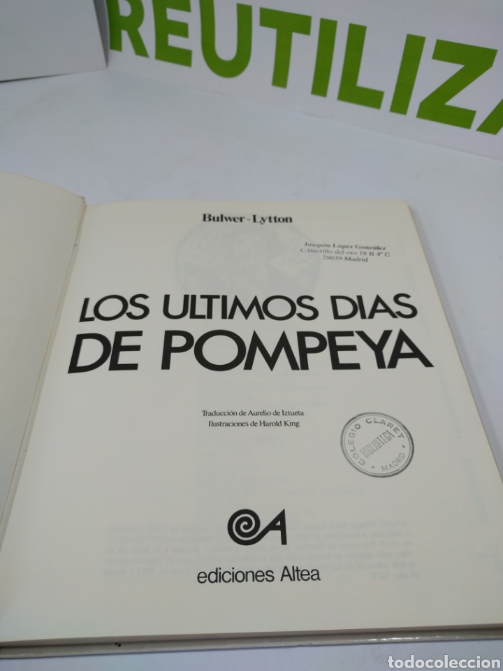 Libros de segunda mano: Los &uacute;ltimos d&iacute;as de Pompeya. E. Bulwer lytton. - Foto 2