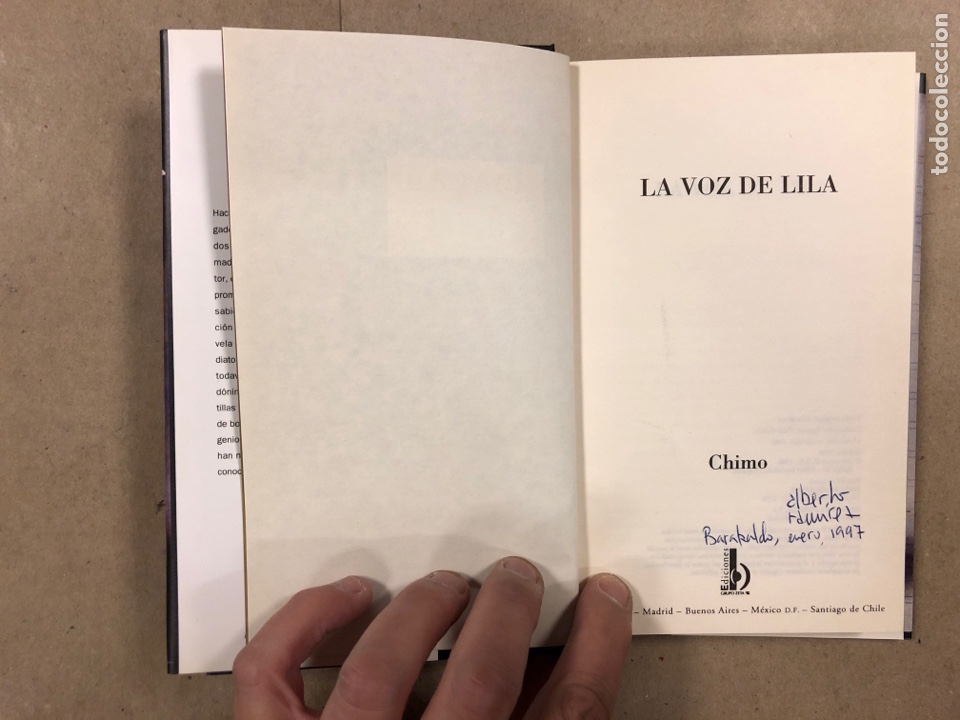 Libros de segunda mano: LA VOZ DE LILA. CHIMO. EDICIONES B 1996. - Foto 3
