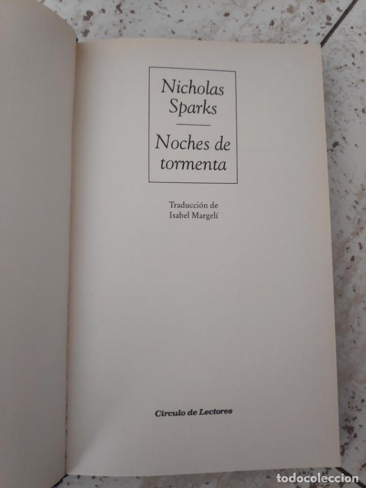 Libros de segunda mano: Noches de tormentas, Nicholas Sparks, Circulo de Lectores - Foto 3