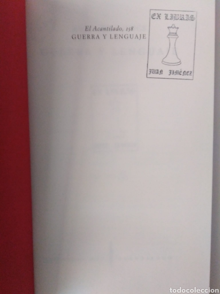 Libros de segunda mano: Guerra y lenguaje / Adam Kovacsics. - Foto 2
