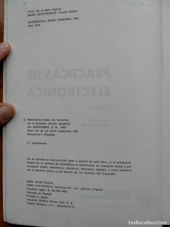 Libros de segunda mano: Pr&aacute;cticas de electronica. Paul B. Zbar. 3&deg;Edicion. Marcombo - Foto 3