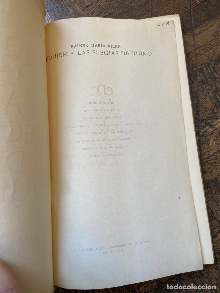 Libros de segunda mano: Rilke - Requiem Las eleg&iacute;as de Duino - Nueva &Eacute;poca (1946) - Foto 3