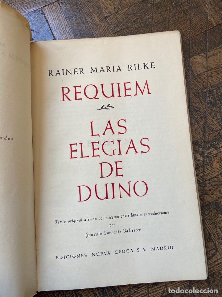 Libros de segunda mano: Rilke - Requiem Las eleg&iacute;as de Duino - Nueva &Eacute;poca (1946) - Foto 4
