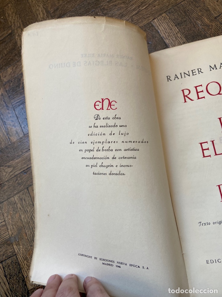 Libros de segunda mano: Rilke - Requiem Las eleg&iacute;as de Duino - Nueva &Eacute;poca (1946) - Foto 5