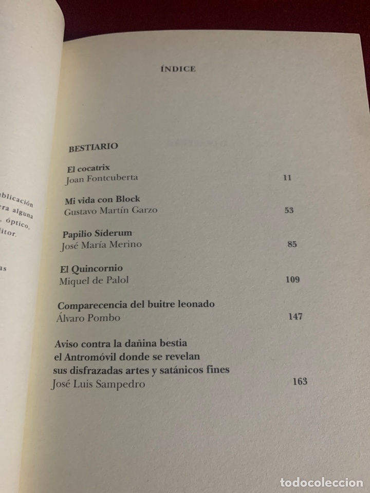 Libros de segunda mano: Bestiario. AA. VV. Ed. Siruela. - Foto 4
