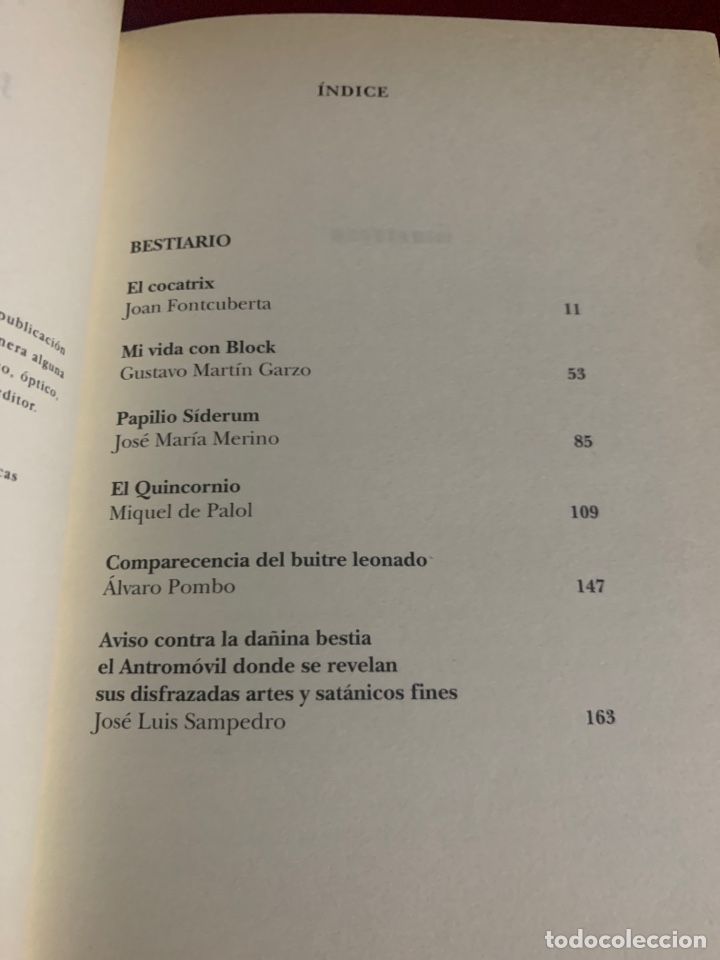 Libros de segunda mano: Bestiario. AA. VV. Ed. Siruela. - Foto 4