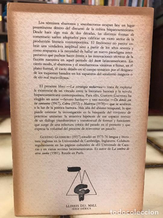 Libros de segunda mano: La estrategia neobarroca. Gustavo Guerrero. - Foto 2