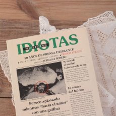 Libros de segunda mano: NOTICIAS IDIOTAS 50 AÑOS DE PRENSA DELIRANTE OBRA GUASA AEPI. 1992 JURDAO Y ROMERO. Lote 298034823