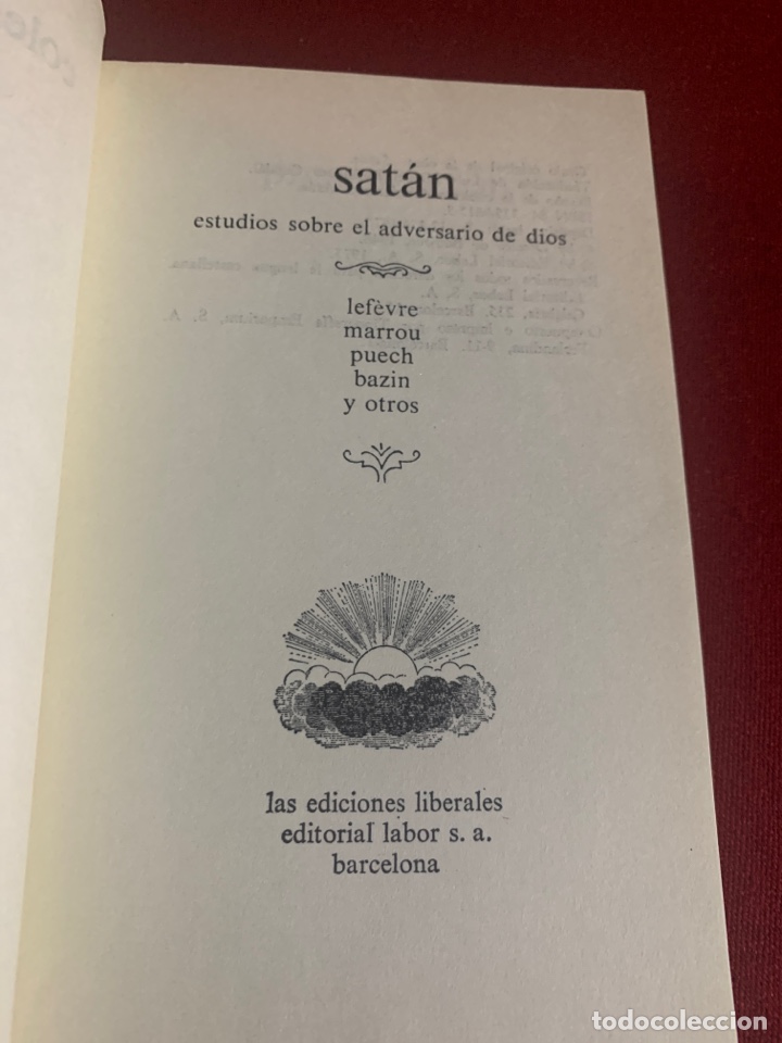 Libros de segunda mano: Sat&aacute;n. Estudios sobre el adversario de Dios. AA. VV. Ed. Labor. - Foto 3