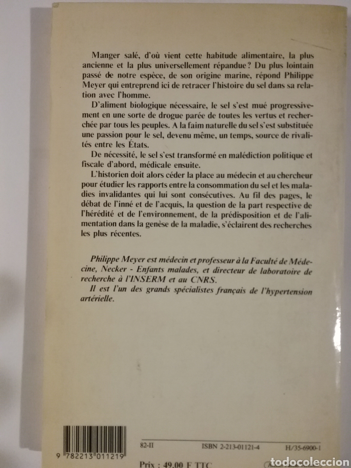 Libros de segunda mano: LHomme et le sel, Philippe Meyer - Foto 2