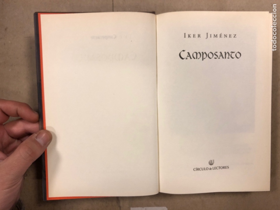 Libros de segunda mano: CAMPOSANTO. IKER JIM&Eacute;NEZ. C&Iacute;RCULO DE LECTORES 2005. - Foto 2