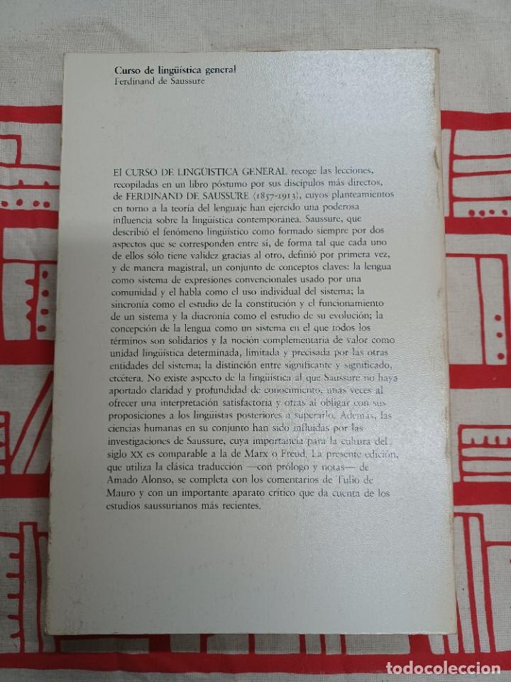 Libros de segunda mano: DE SAUSSURE, FERDINAND. CURSO DE LING&Uuml;&Iacute;STICA GENERAL - Foto 2