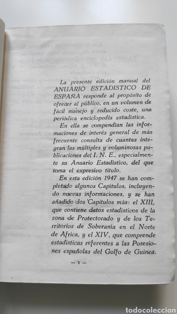 Libros de segunda mano: Anuario Estadistico de Espa&ntilde;a 1947 Franco - Foto 6