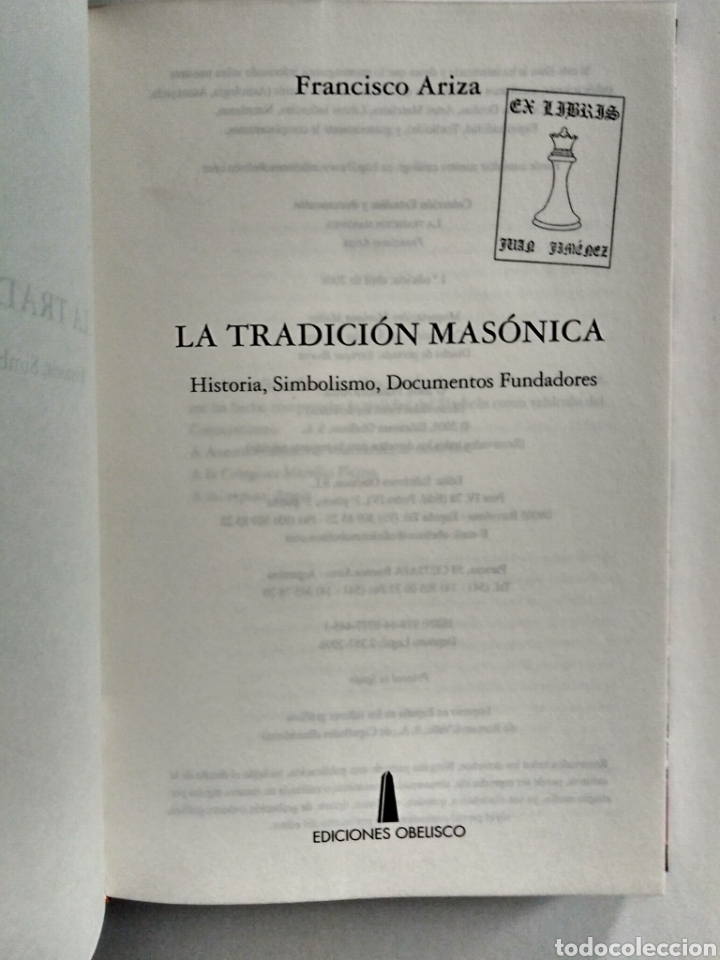 Libros de segunda mano: La tradici&oacute;n mas&oacute;nica / Francisco Ariza. - Foto 1