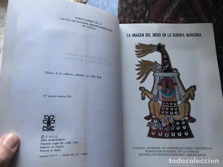 Libros de segunda mano: La imagen del indio en la Europa moderna. CSIC - Foto 4