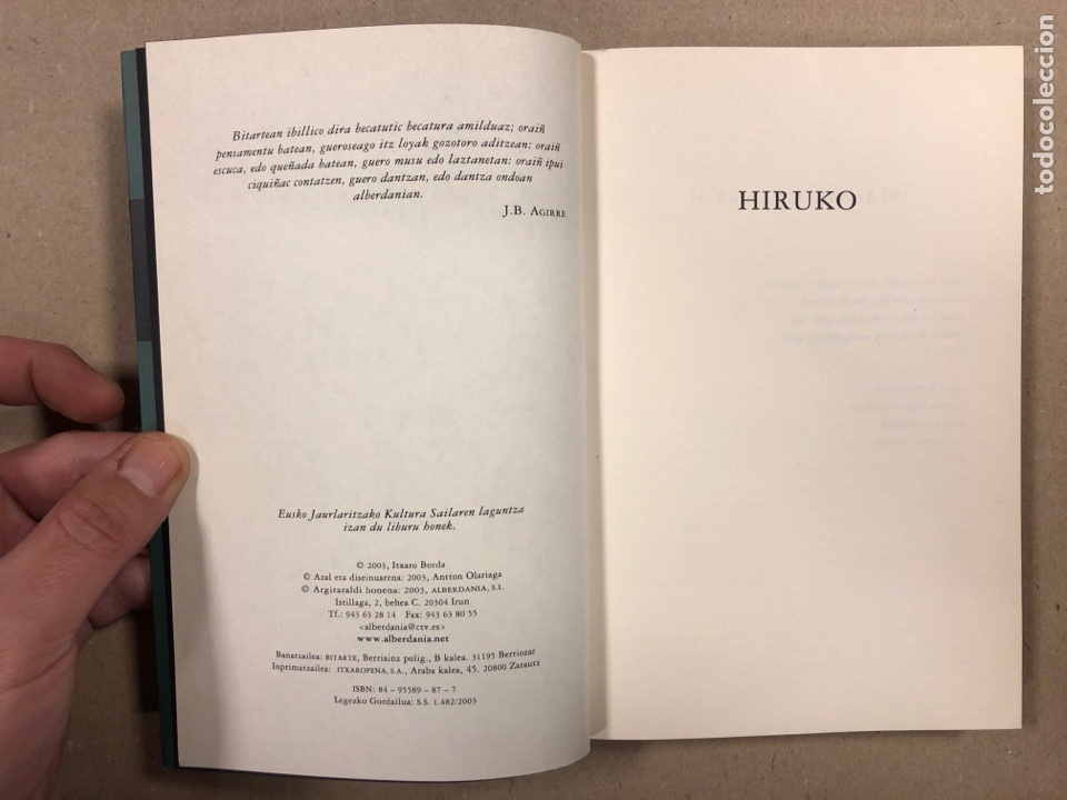 Libros de segunda mano: ITXARO BORDA. HIRUKO. ALBERDANIA 2003. EUSKARAZ. - Foto 2