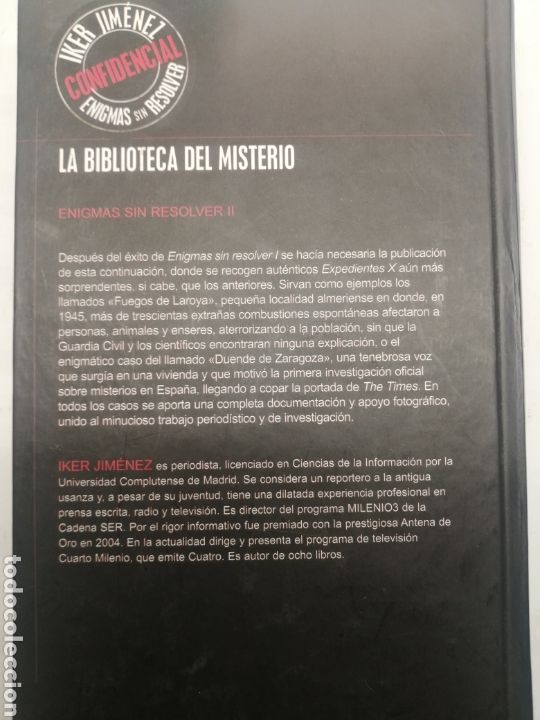 Libros de segunda mano: ENIGMAS SIN RESOLVER. IKER JIM&Eacute;NEZ. BIBLIOTECA DEL MISTERIO - Foto 2