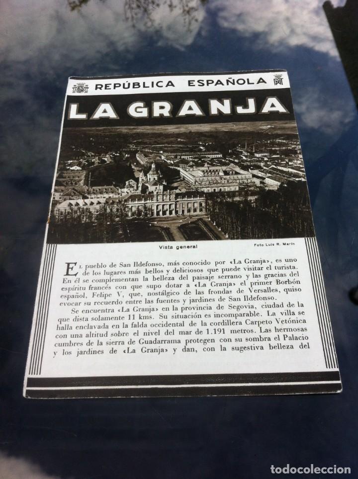 Libros de segunda mano: FOLLETO. REP&Uacute;BLICA ESPA&Ntilde;OLA. LA GRANJA - Foto 1
