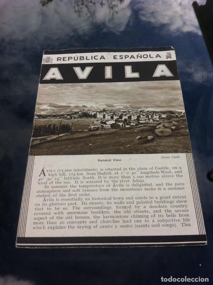 Libros de segunda mano: FOLLETO. REP&Uacute;BLICA ESPA&Ntilde;OLA. AVILA - Foto 1