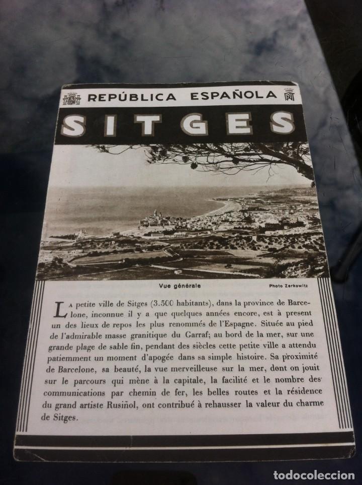 Libros de segunda mano: FOLLETO. REP&Uacute;BLICA ESPA&Ntilde;OLA. SITGES - Foto 1