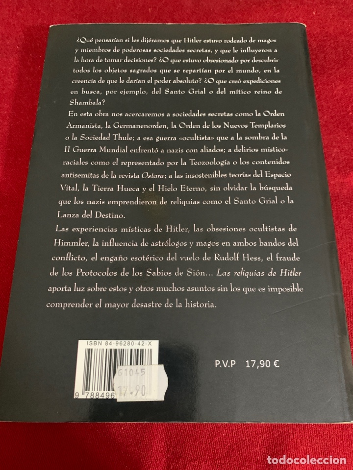 Libros de segunda mano: Las reliquias de Hitler.Jos&eacute; Gregorio Gonz&aacute;lez. - Foto 2