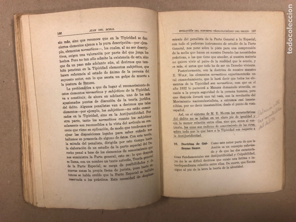 Libros de segunda mano: ACERCA DEL PENSAMIENTO PENAL ESPAÑOL Y OTROS PROBLEMAS PENAL. JUAN DEL ROSAL. ED. ALDECOA 1942. - Foto 6 - 299581783