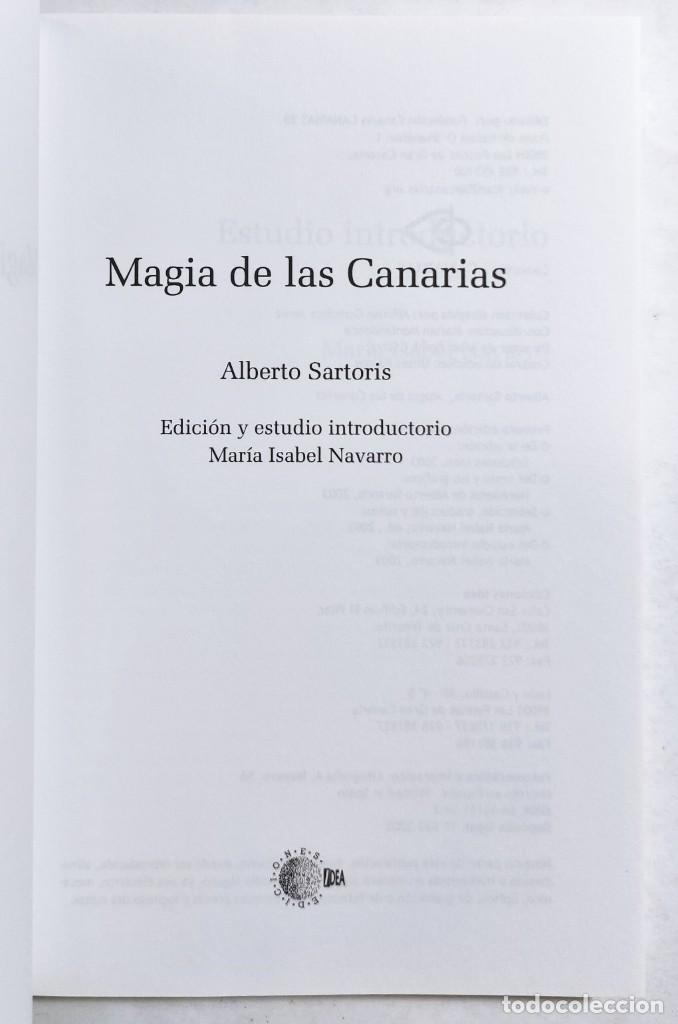 Libros de segunda mano: ALBERTO SARTORIS. MAGIA DE LAS CANARIAS. 2003. - Foto 2
