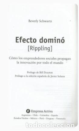 Libros de segunda mano: EFECTO DOMIN&Oacute; - Beverly Schwartz - Foto 3