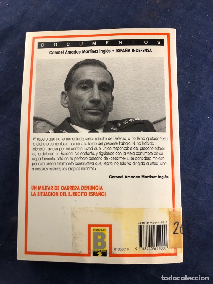 Libros de segunda mano: Espa&ntilde;a indefensa coronel Amadeo Martinez - Foto 2