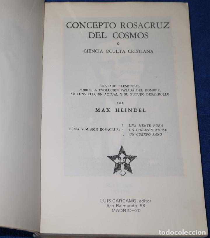Libros de segunda mano: Concepto Rosacruz del Cosmos - Max Heindel - Luis C&aacute;rcamo Editor (1979) - Foto 2