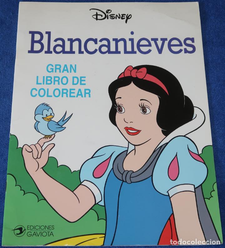 Libros de segunda mano: Blancanieves - Gran libro de colorear - Disney - Ediciones Gaviota (1994) - Foto 1
