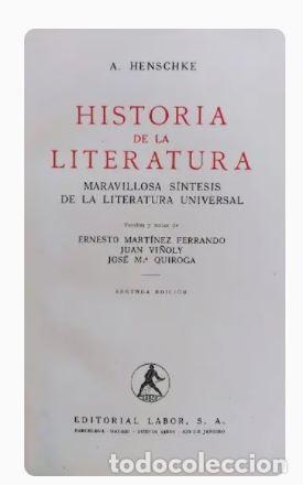 Libros de segunda mano: HISTORIA DE LA LITERATURA - A. HENSCHKE - Foto 3