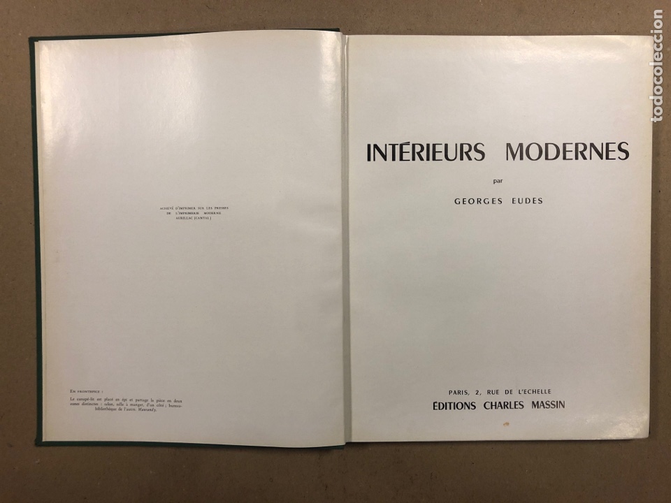 Libros de segunda mano: INT&Eacute;RIEURS MODERNES. GEORGES EUDES. &Eacute;DITIONS CHARLES MSSIN. - Foto 2