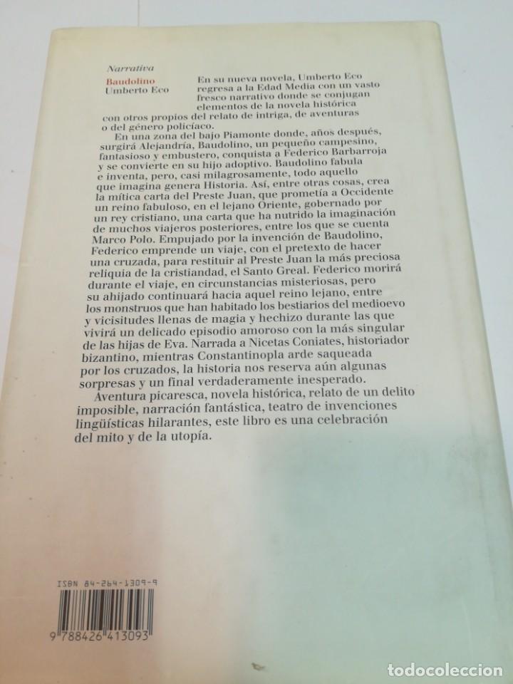 Libros de segunda mano: UMBERTO ECO Baudolino SA6510 - Foto 2