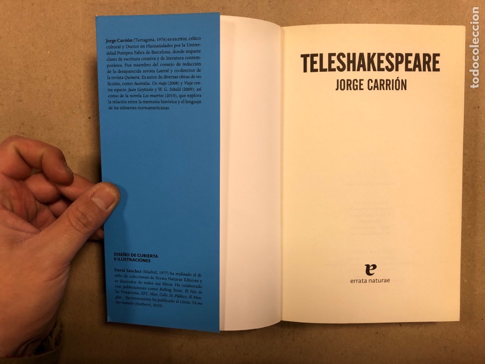 Libros de segunda mano: TELESHAKESPEARE. JORGE CARRI&Oacute;N. ERRATA NATURAE 2011 (1&ordf; EDICI&Oacute;N). - Foto 2