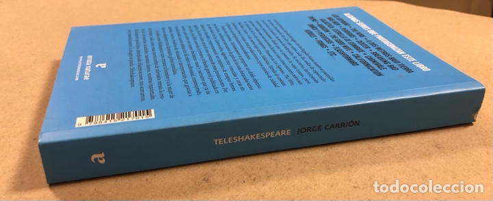 Libros de segunda mano: TELESHAKESPEARE. JORGE CARRI&Oacute;N. ERRATA NATURAE 2011 (1&ordf; EDICI&Oacute;N). - Foto 6