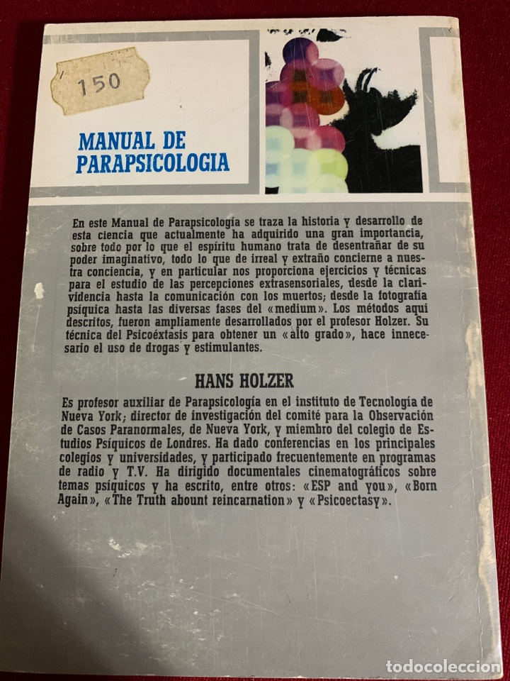 Libros de segunda mano: Manual de Parapsicolog&iacute;a. Hans Holzer. - Foto 2
