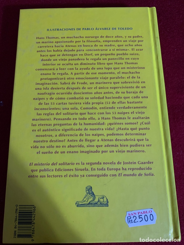 Libros de segunda mano: El misterio del solitario. Jostein Gaarder. - Foto 2