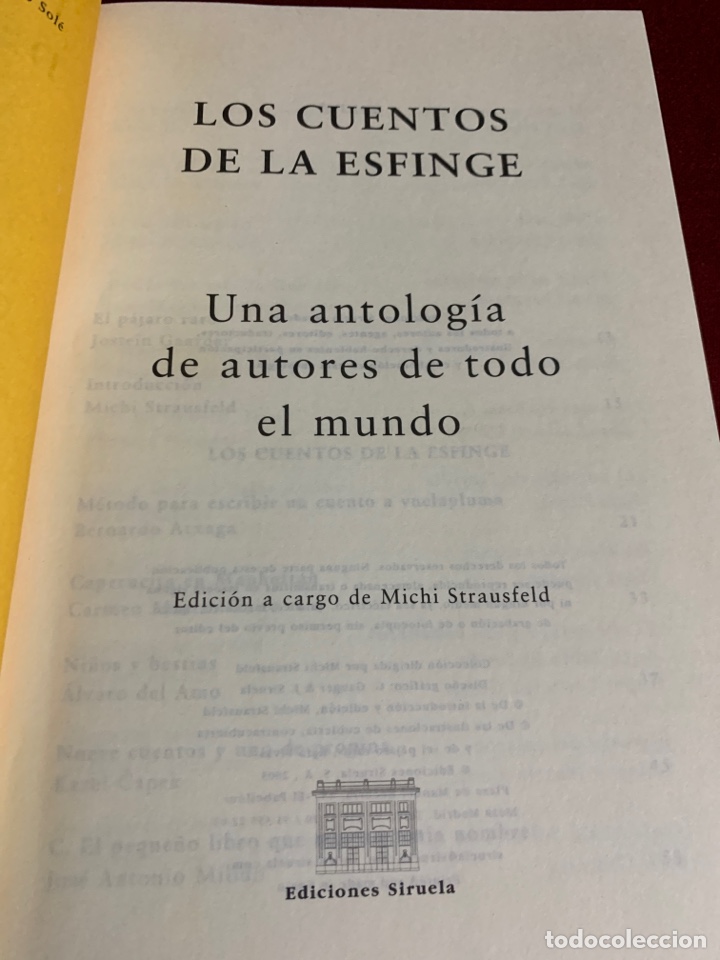 Libros de segunda mano: Los cuentos de la esfinge. Edici&oacute;n a cargo de Michi Strausfeld. - Foto 5