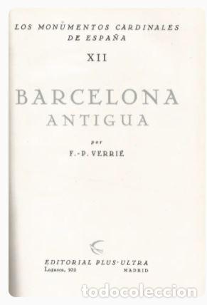 Libros de segunda mano: BARCELONA ANTIGUA - F.P.VERRI&Eacute; - Foto 4