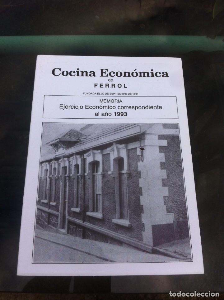 Gebrauchte B&uuml;cher: COCINA ECON&Oacute;MICA DE FERROL. MEMORIA EJERCICIO ECON&Oacute;MICO CORRESPONDIENTE AL A&Ntilde;O 1993