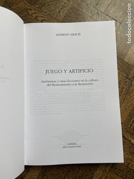 Libros de segunda mano: Juego y artificio - Alfredo Aracil - C&aacute;tedra (1998) - Foto 3