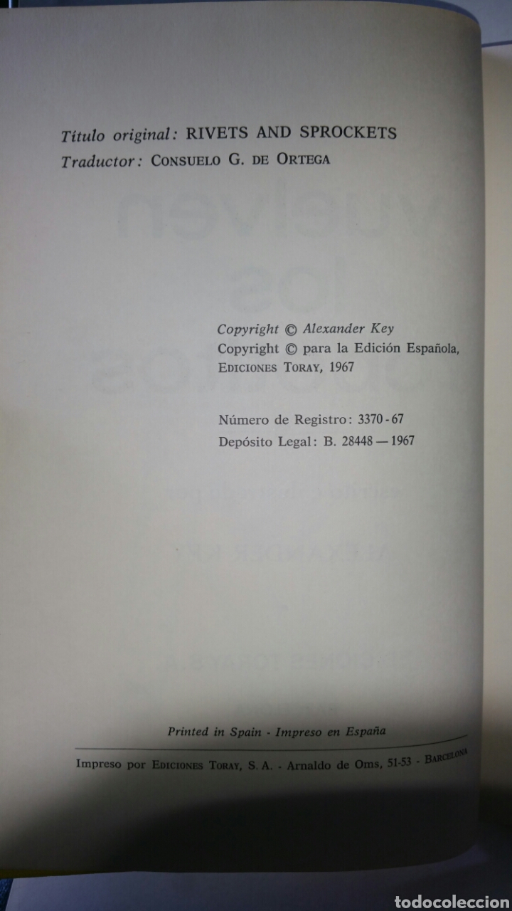 Libros de segunda mano: Vuelven los robotitos. Alexander Key, ediciones Toray, 1967. - Foto 8