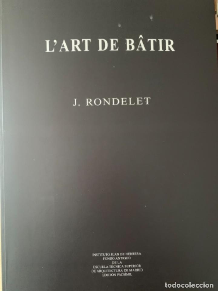 Libros de segunda mano: L&rsquo;art de B&acirc;tir, de J. Rondolet - Foto 1