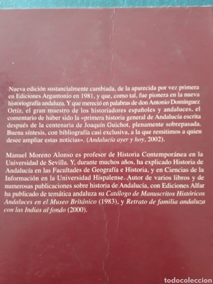 Libros de segunda mano: HISTORIA DE ANDALUCIA - MANUEL MORENO ALONSO - ALFAR - Foto 2