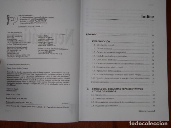 Libros de segunda mano: LIBRO NEUMATICA PARANINFO A SERRANO NICOLAS - Foto 2